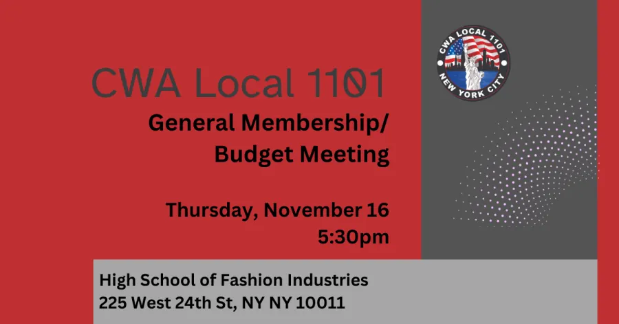 Membership Meeting Nov 16 5:30